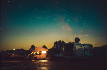 Overnight van camping for safe van sleeping