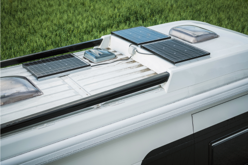 solar panels to provide power to cool your van in hot weather